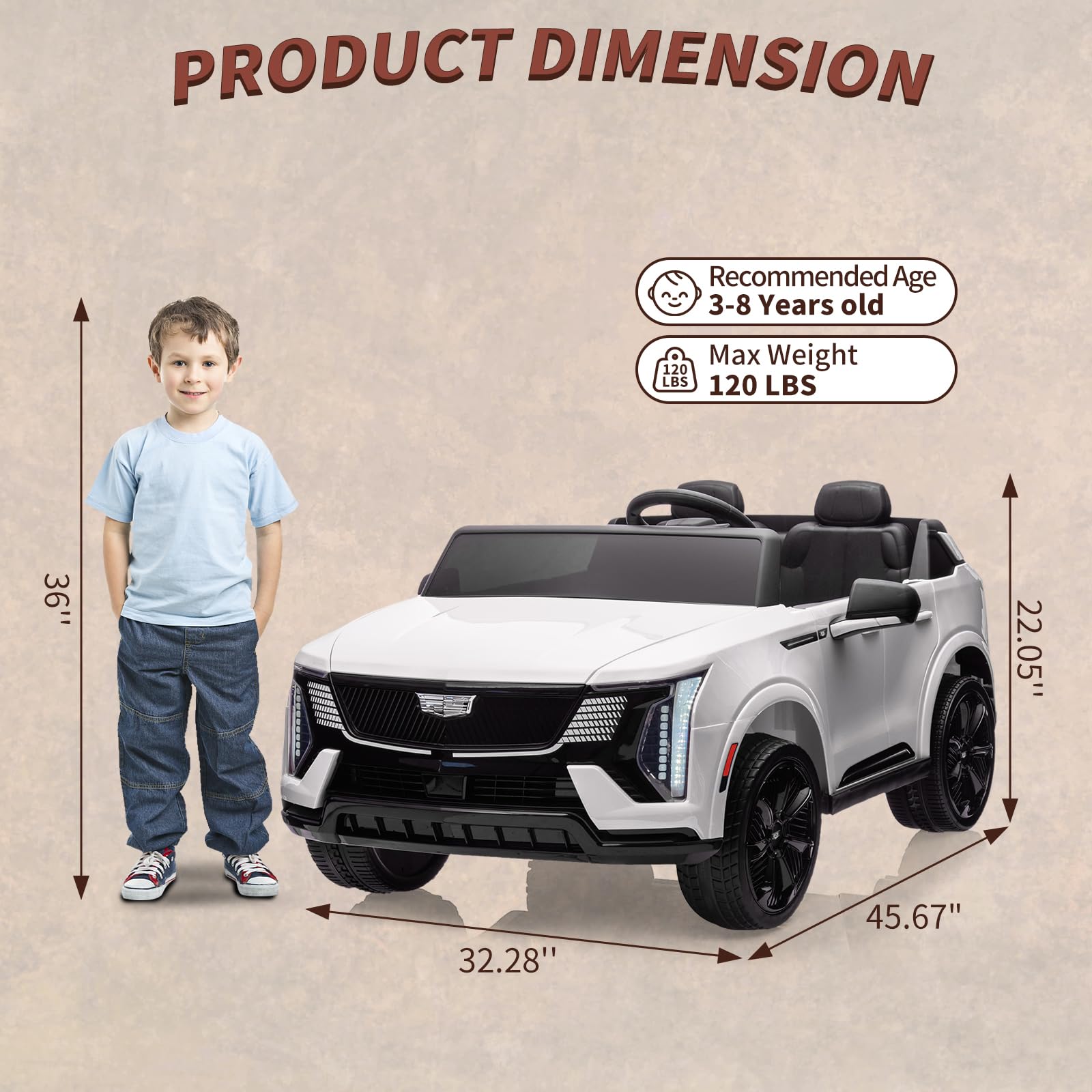 Garvee Ride - P Series: 24V Ride On Car, Licensed Battery Powered Electric Vehicle w/Remote Control, 2 Seater, 4-Wheel Shock Absorbers, Smooth Start, Music, LED Lights for Boys Girls