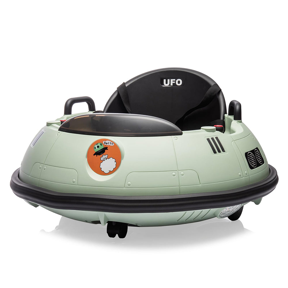 Garvee Ride B Series 12V Electric Ride on Bumper Car for Toddlers, Kids Bumper Car with Remote Control, LED Lights & 360 Degree Spin, Indoor and Outdoor for 18+ Months Kids - Green