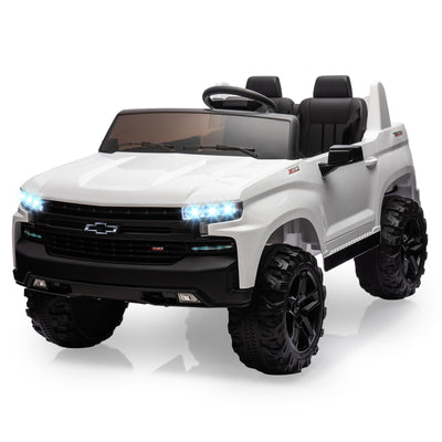 Garvee Ride - P Series: 24V 2-Seater Ride On Car For Kids For 3 - 8 years, Licensed Chevrolet Silverado - White