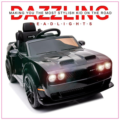 Garvee Ride - P Series: 12V Electric Vehicles Battery Powered with Remote Control, LED Lights, Bluetooth, MP3 for Boys Girls - Police