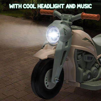 Garvee Ride - P Series: 6V Battery-Powered Electric Motorcycle with 1.9 Mph Speed, Led Headlights, Music, Pedal, Forward/Reverse, 3 Wheels | Motorbike Toy Gift for Toddlers 3 and Up - B