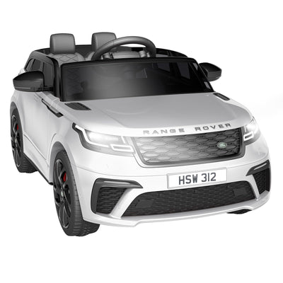 Garvee Ride - P Series: 3-8, 12V Licensed Land Rover Ride Electric Car for Kids with Parent Remote Control, MP3 Player, Rocking, Pull Rod - White