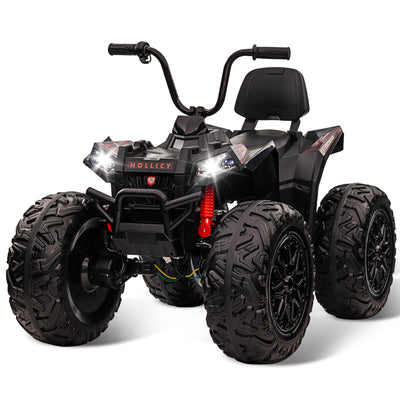 Garvee Ride - P Series: 24V Kids ATV, Ride on Car 4WD Quad Electric Vehicle, 4x80W Powerful Engine, with 7AHx2 Large Battery, Accelerator Handle, EVA Tire, Full Metal Suspension, LED Light, Bluetooth&Music - Blake