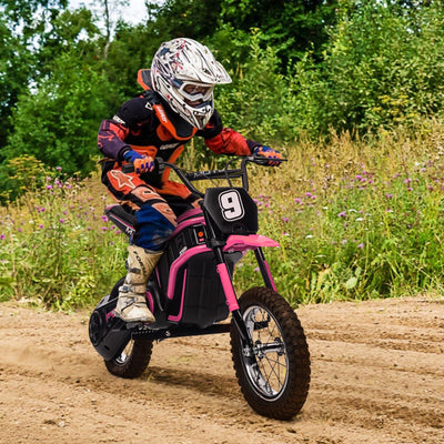 Garvee Ride - T Series: 24V-10A 350W Ride On Electric Dirt Bike For Kids Ages 13+, 14.29MPH, 3-Speed - Pink-9