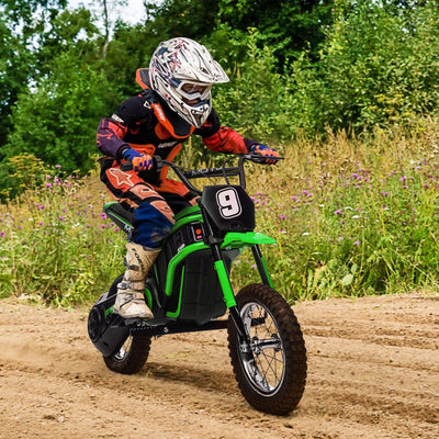 Garvee Ride - T Series: 24V-10A 350W Ride On Electric Dirt Bike For Kids Ages 13+, 14.29MPH, 3-Speed - Green-9