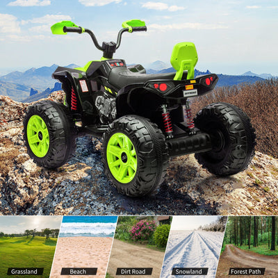 Garvee Ride - P Series: 24V 2-Seater Ride On ATV for Kids - 4-Wheel Battery Powered, High/Low Speed Modes, LED Lights, Music & Horn, Durable Wear-Resistant Wheels, Safe Non-Toxic Material, Outdoor Adventure - Green